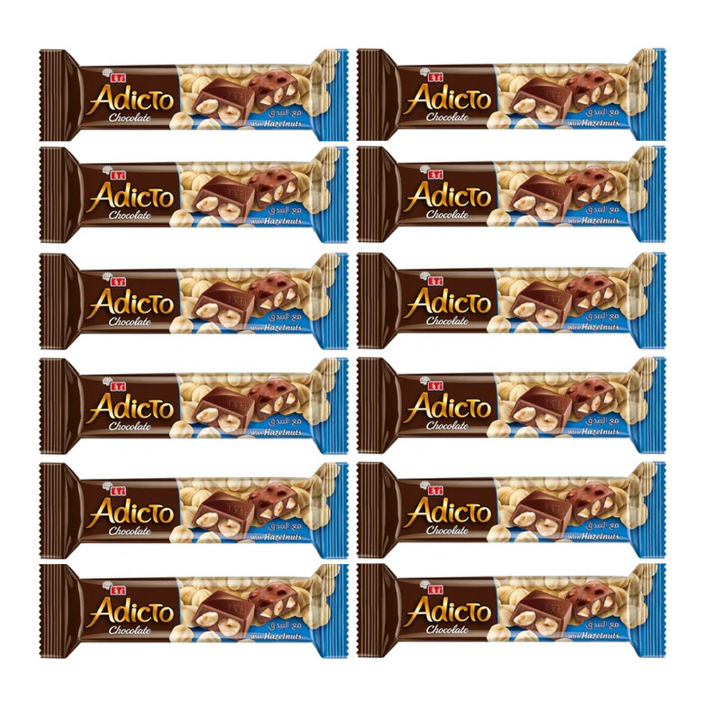 اديكتو شوكولا بالبندق 30غ *12