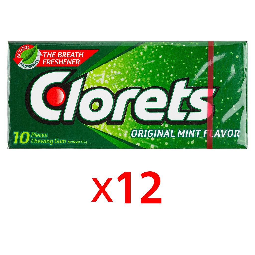 Clorets Original Mint Gum 14g *12
