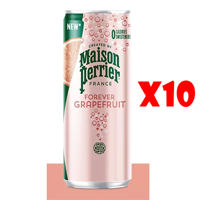 بيرييه ميزون مياه غازية غريب فروت تنك 250مل *10