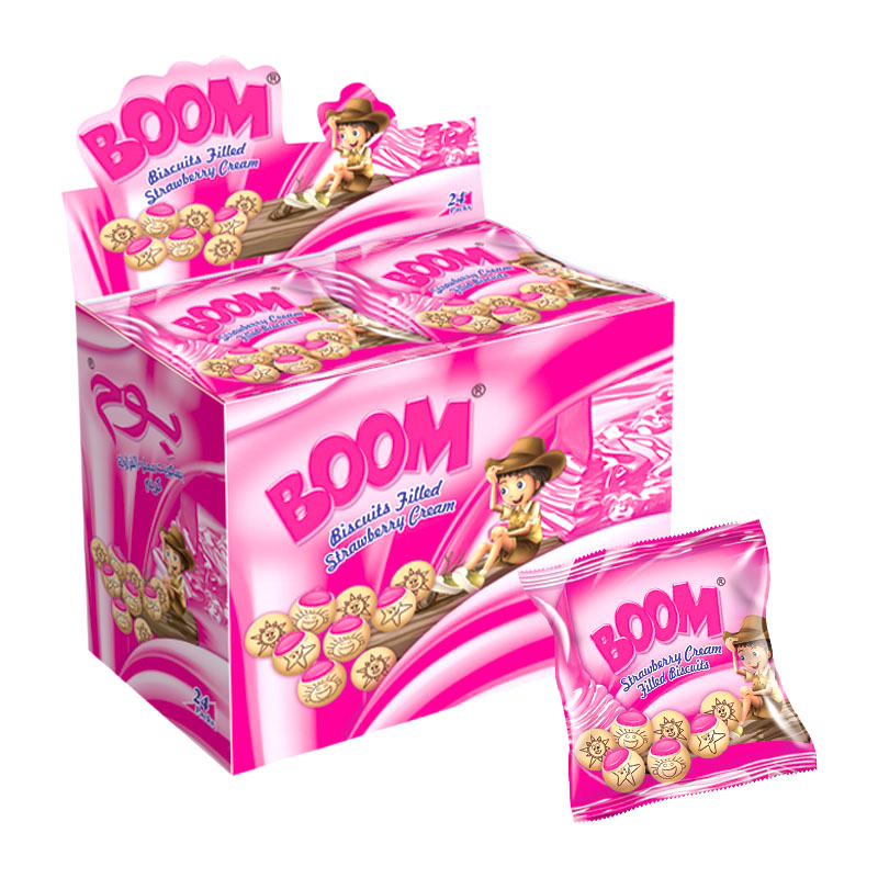 Boom Strawberry Filled Biscuits *24