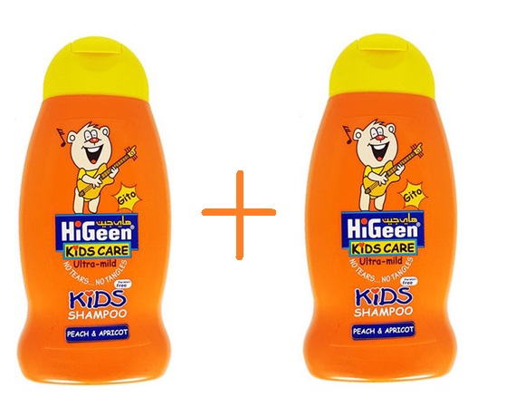 Offer HiGeen Kids Shampoo Paech Apricot 1+1 Free