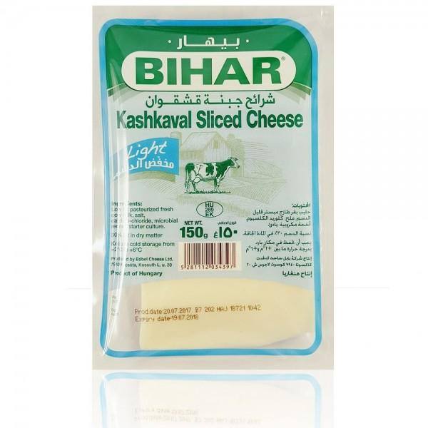 Bihar Light Kashkaval Sliced Cheese 150g