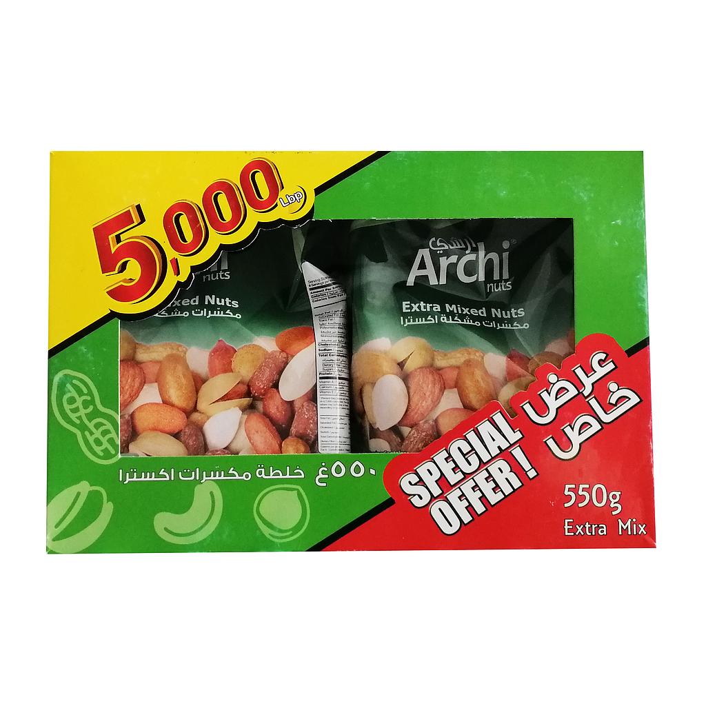 Offer Archi Extra Mixed Nuts 550g *2