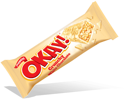 Poppins Okay White Chocolate Bar 25g