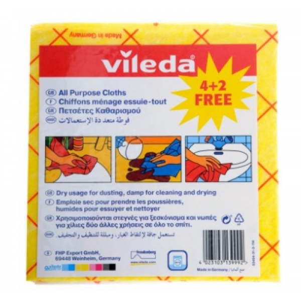 Vileda Cloths 4+2 Free