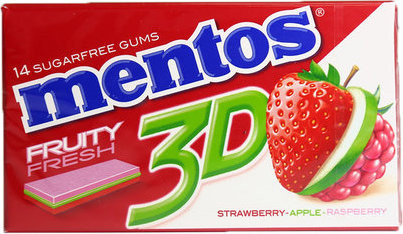 Mentos 3D Strawberry Gum *5