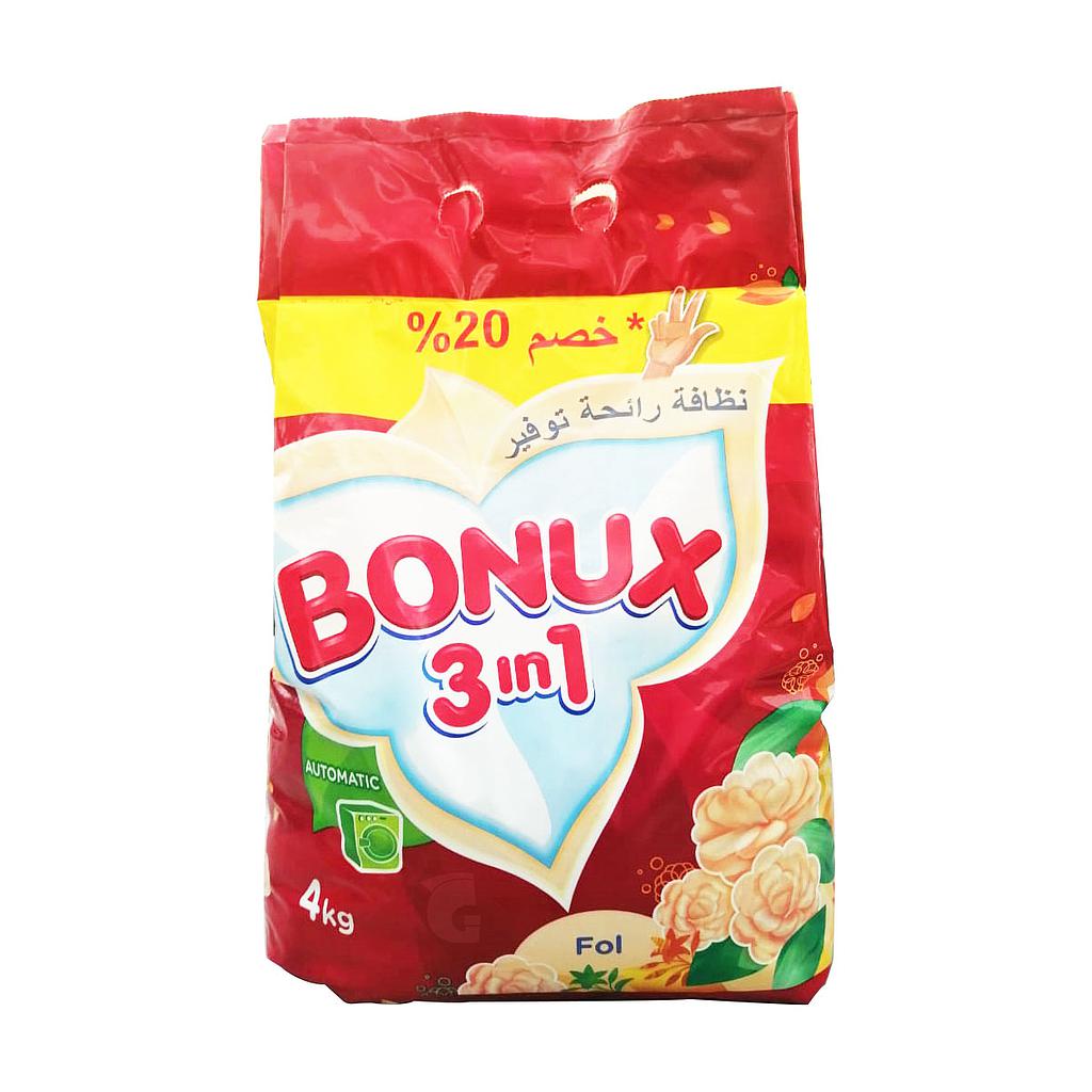 بونكس مسحوق غسيل 4 كغ برائحة الفل 20% خصم