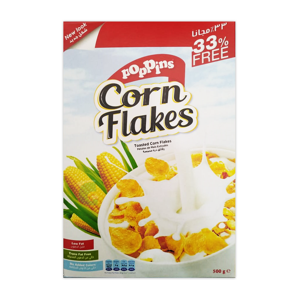Offer Poppins Corn Flakes 500 g
