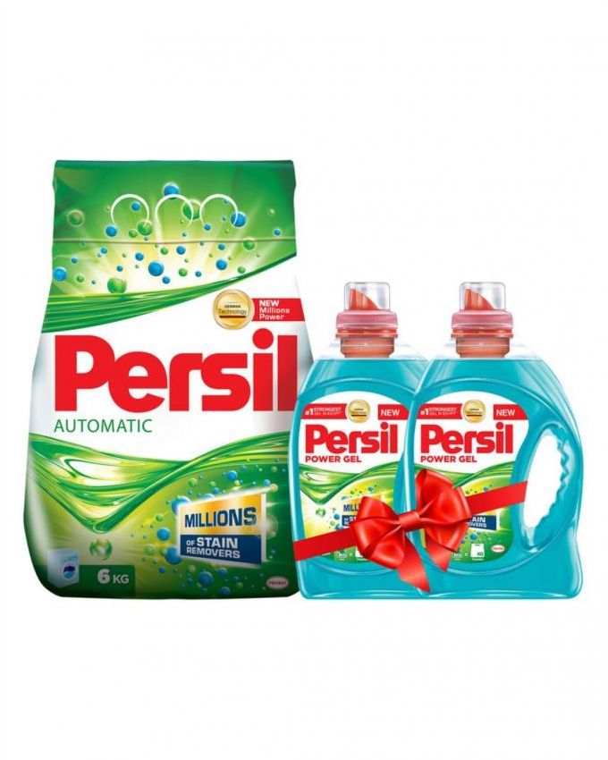 Offer Persil Laundry Powder 6kg + Gel 1L Free