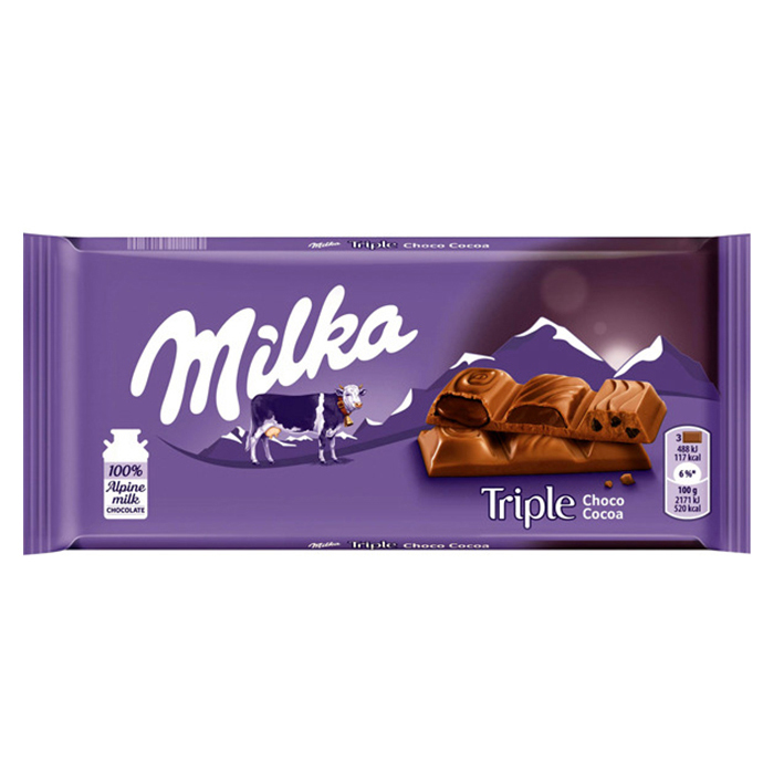 ميلكا  تريبل شوكولا 90غ