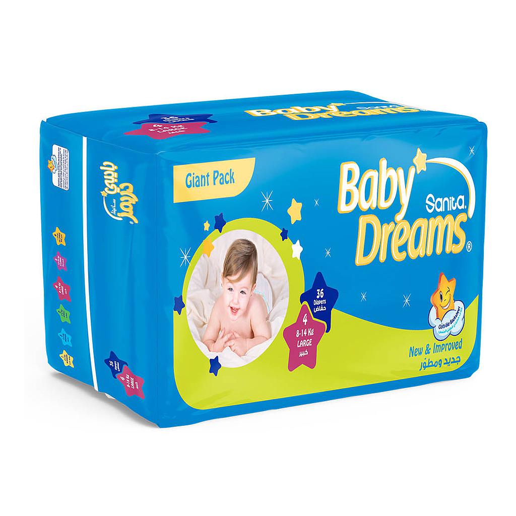Baby Dreams Diapers Size 4 *36