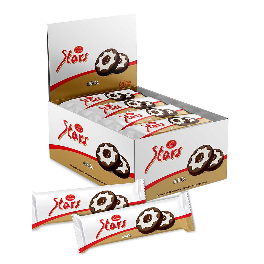 Elegance Stars Biscuit White 34g *24