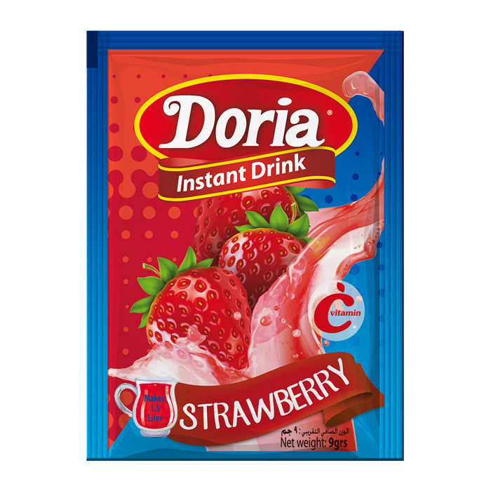 Doria Powder Juice Strawberry Sachet 9 g