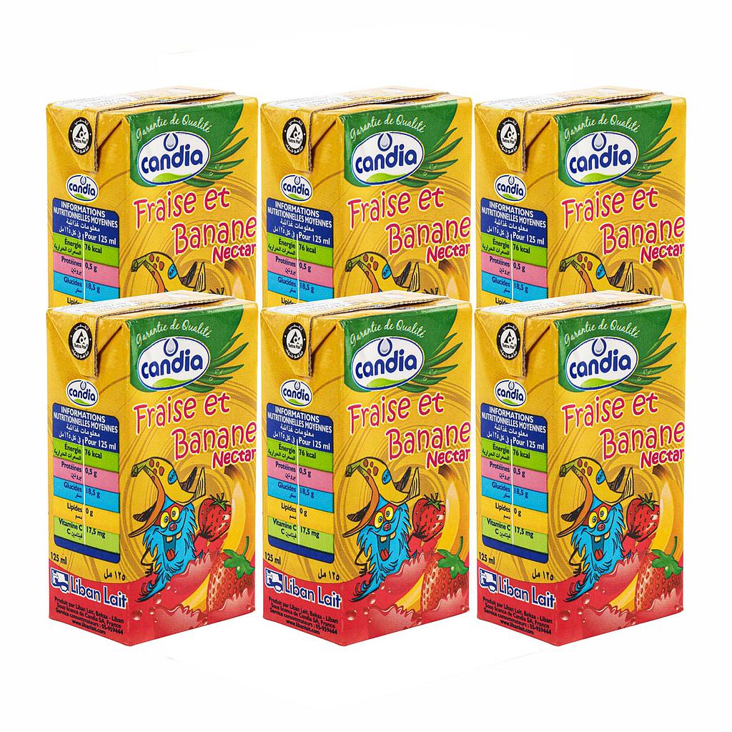 كانديا عصير موز وفريز 125مل *6