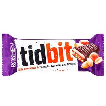 Roshen Tidbit Chocolate & Peanuts Bar