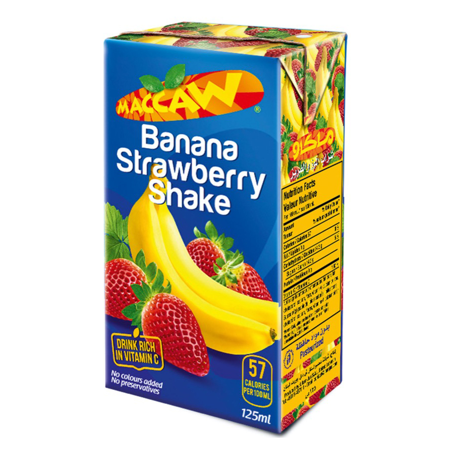 Maccaw Strawberry & Banana Juice 125ml