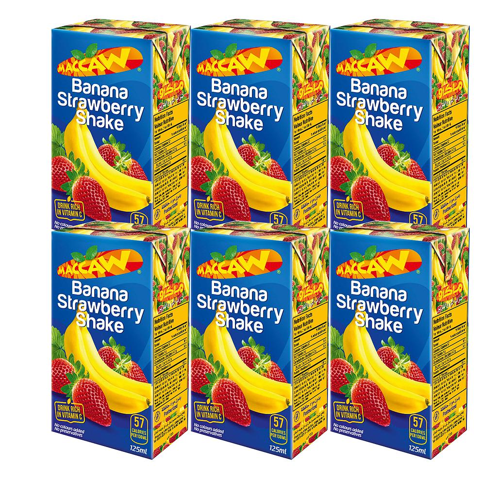 Maccaw Banana & Strawberry Juice 125ml *6