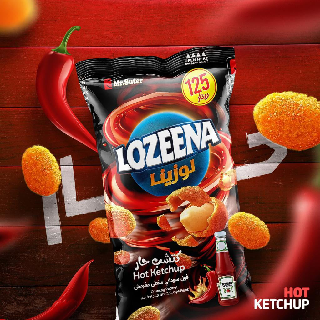 Lozeena Hot Ketchup Peanut Crackers 18g